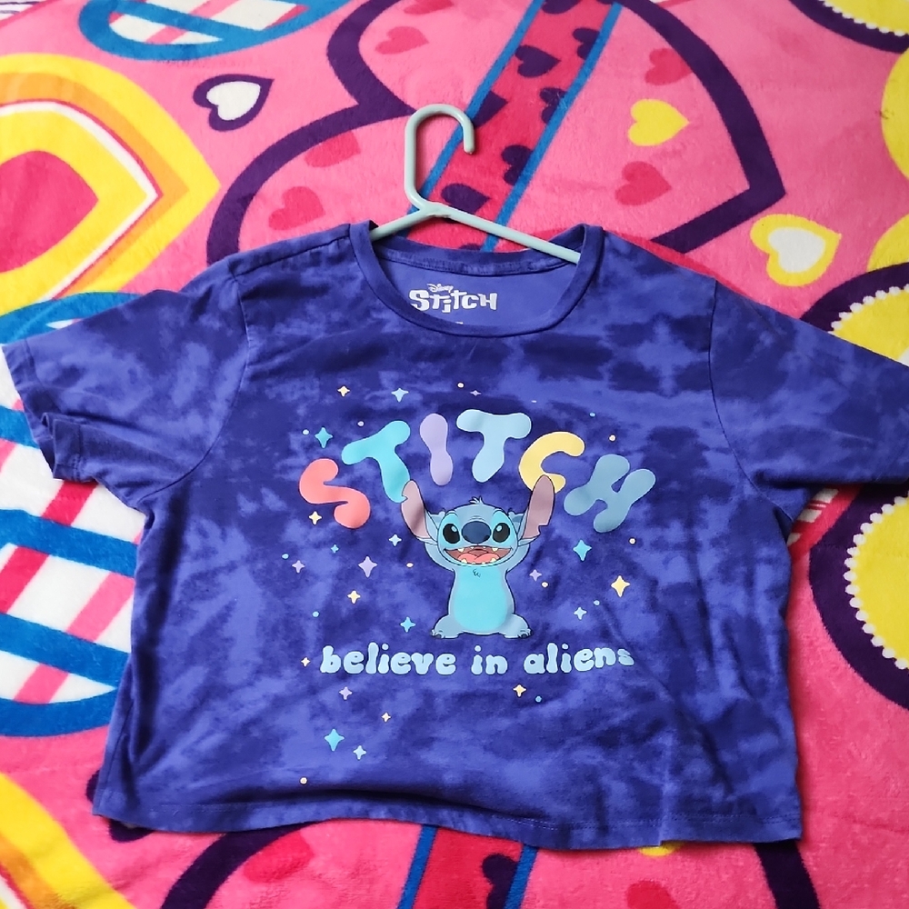 Disney Purple Tie-Dye Stitch Tee